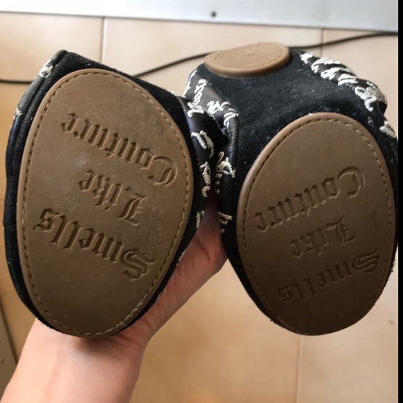 Vintage Juicy Couture Leather Ballet Flats shoes and bag holder - Picture 2 of 8